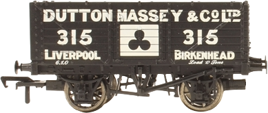 Bachmann 37-075K7 British Railways 7 Plank Wagon Dutton Massey & Company Limited Black 315 Image