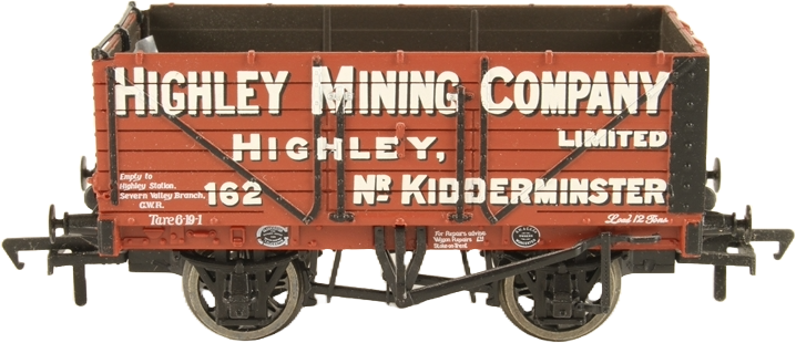 Bachmann 37-080F British Railways 7 Plank Wagon Highley Mining Company Limited Brown 162 Image