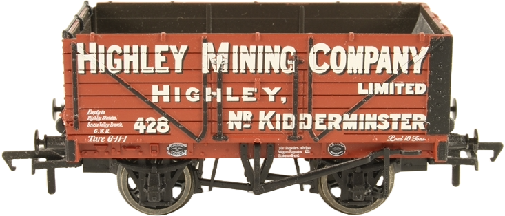 Bachmann 37-080F British Railways 7 Plank Wagon Highley Mining Company Limited Brown 428 Image