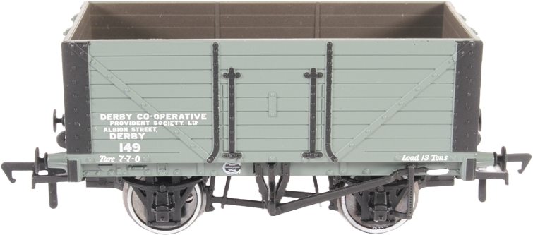 Bachmann 37-075P British Railways 7 Plank Wagon Derby Co-operative Provident Society Limited Grey 149 Image