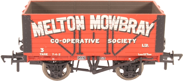 Bachmann 37-075P British Railways 7 Plank Wagon Melton Mowbray Co-operative Society Limited Red 3 Image