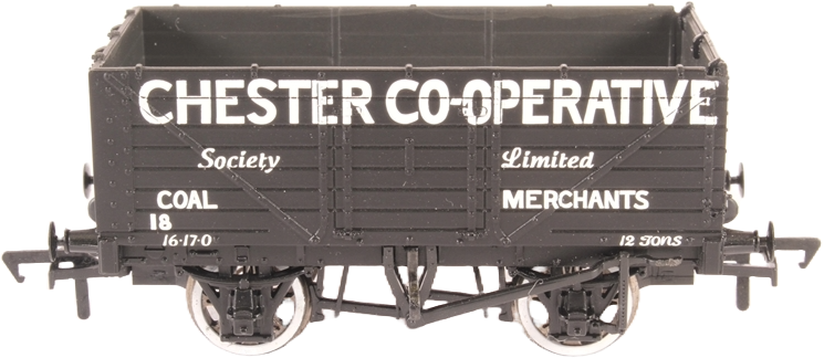 Bachmann 37-076Y British Railways 7 Plank Wagon Chester Co-operative Society Limited Black 18 Image