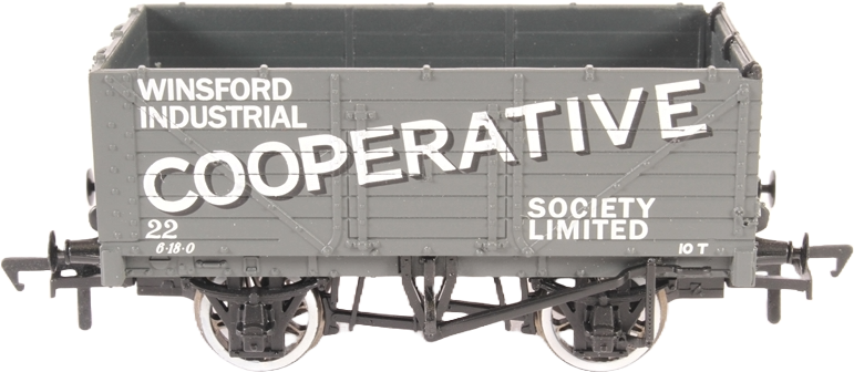 Bachmann 37-076Y British Railways 7 Plank Wagon Winsford Industrial Co-operative Society Limited Grey 22 Image