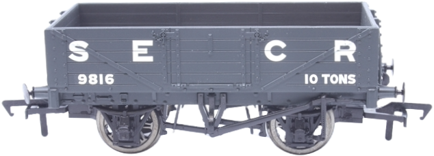 Bachmann 37-076K British Railways 5 Plank Wagon South Eastern & Chatham Railway Grey 9816 Image