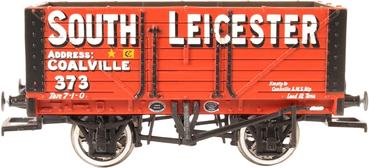 Bachmann 37-080M British Railways 7 Plank Wagon South Leicestershire Colliery Company Limited Red 373 Image