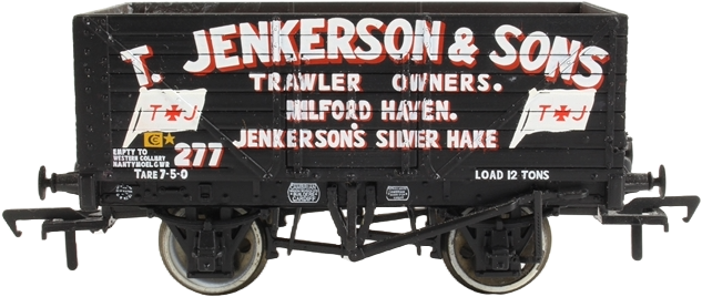 Bachmann 37-075K5 British Railways 7 Plank Wagon T. Jenkerson & Sons Black 277 Image