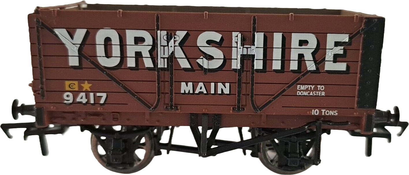 Bachmann 37-080X British Railways 7 Plank Wagon Yorkshire Main Colliery Bauxite 9417 Image