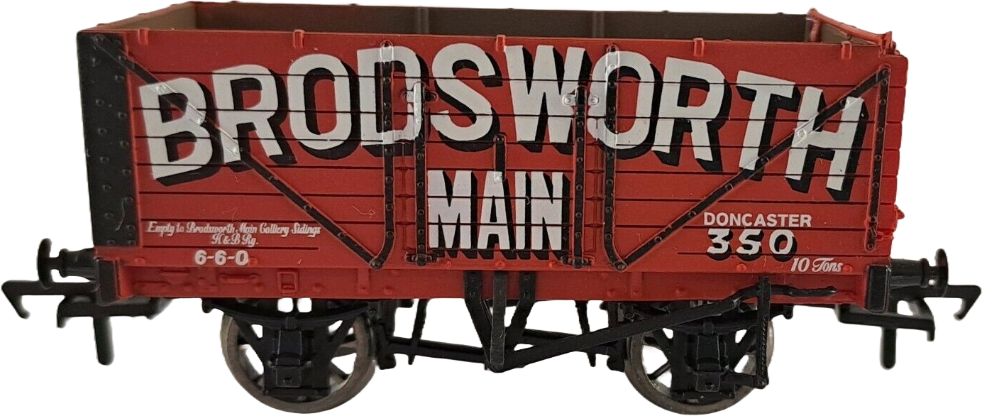 Bachmann 37-080X British Railways 7 Plank Wagon Brodsworth Main Colliery Company Red 350 Image