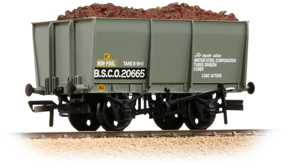 Bachmann 37-400B British Railways 16T Slope-Sided Steel 'Tippler' British Steel Corporation Grey BSCO20665 Image