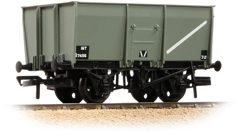 Bachmann 37-450C British Railways 16T Slope-Sided Steel Mineral Wagon British Railways Grey B7456 Image