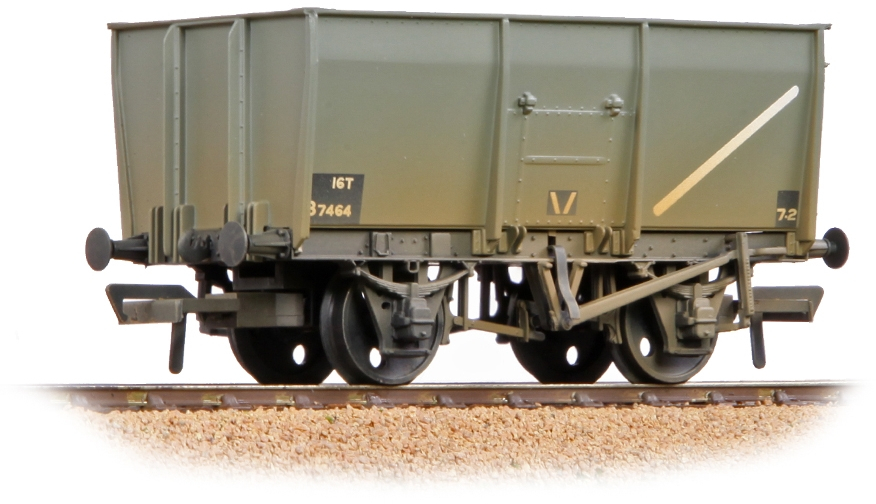 Bachmann 37-450D British Railways 16T Slope-Sided Steel Mineral Wagon British Railways Grey B7464 Image