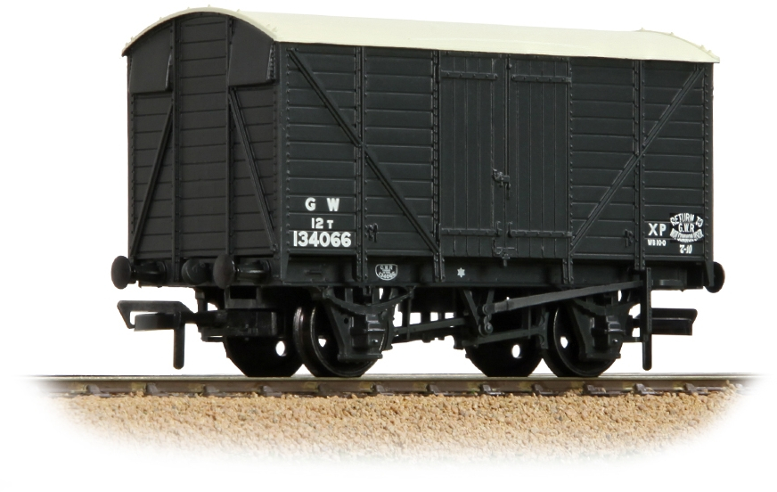 Bachmann 37-730D Great Western Railway 12T Double Vent Van Great Western Railway Dark Grey 134066 Image