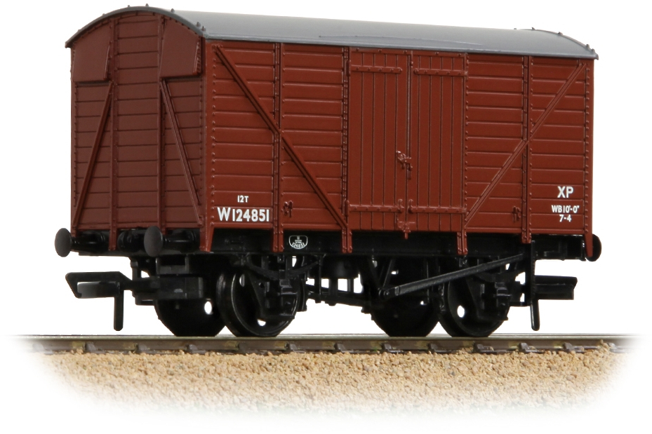 Bachmann 37-732 Great Western Railway 12T Double Vent Van British Railways Bauxite W124851 Image