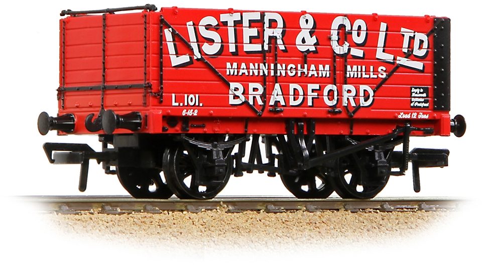 Bachmann 37-094 British Railways 7 Plank Wagon Lister & Company Limited Red L.101 Image