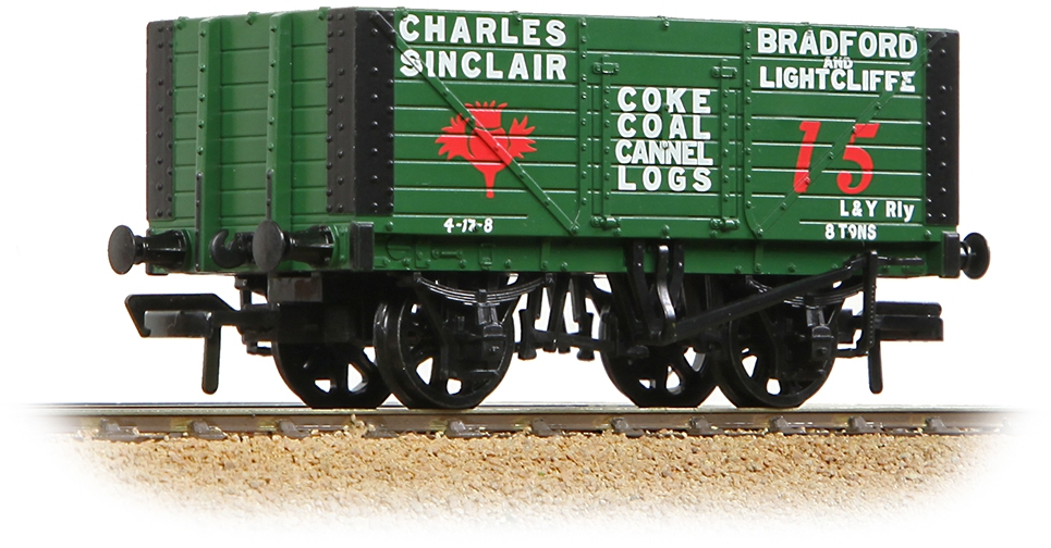 Bachmann 37-101B British Railways 7 Plank Wagon Charles Sinclair Green 15 Image