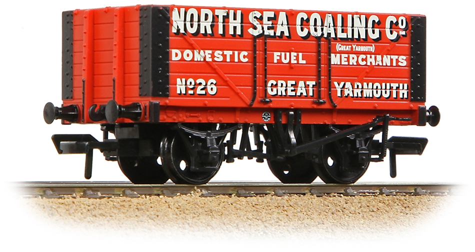 Bachmann 37-112A British Railways 7 Plank Wagon North Sea Coaling Company Limited Red 26 Image