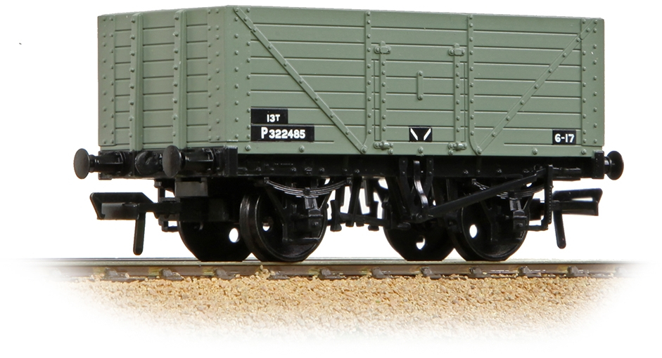 Bachmann 37-158D British Railways 8 Plank Wagon British Railways Grey P322485 Image