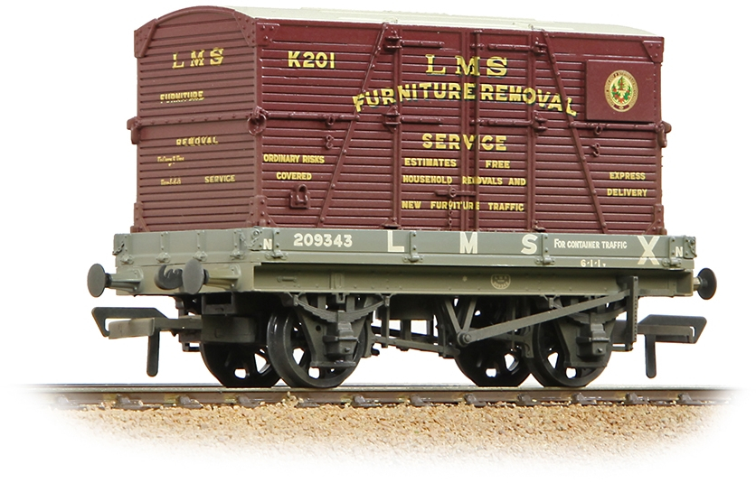 Bachmann 37-482A British Railways 1 Plank Wagon London, Midland & Scottish Railway Grey 209343 Image