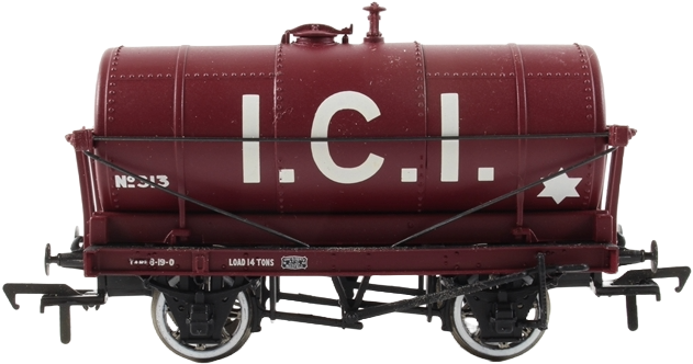 Bachmann 37-650 British Railways 14T Tank Imperial Chemical Industries Cherry Red 313 Image