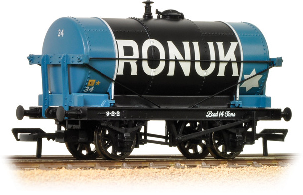 Bachmann 37-654A British Railways 14T Tank Ronuk Limited Black & Blue 34 Image